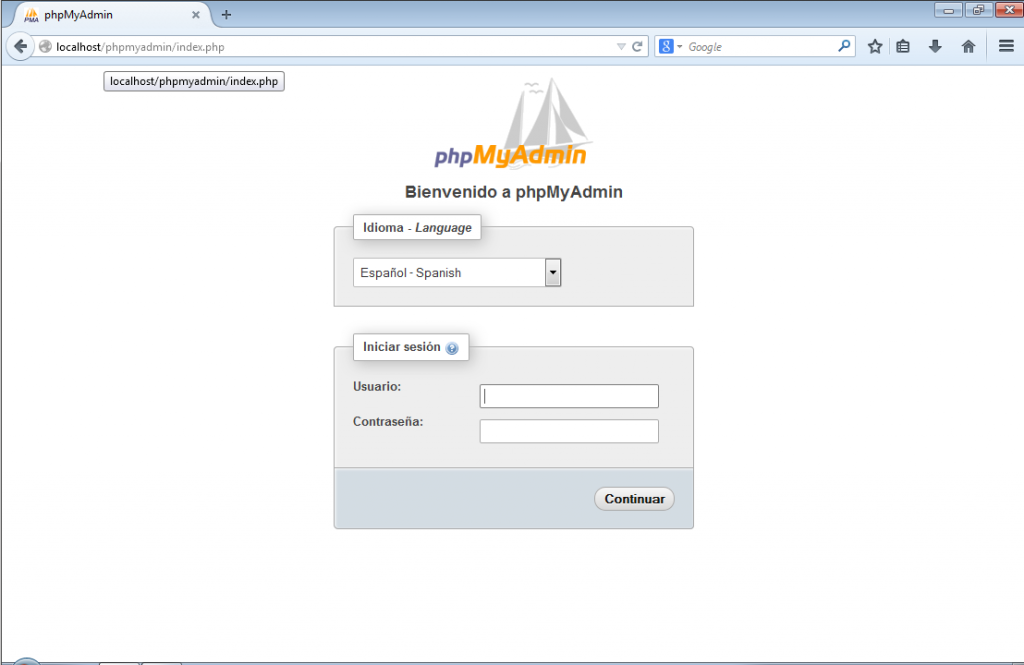 Instalar phpmyadmin en windows - Café Dixital